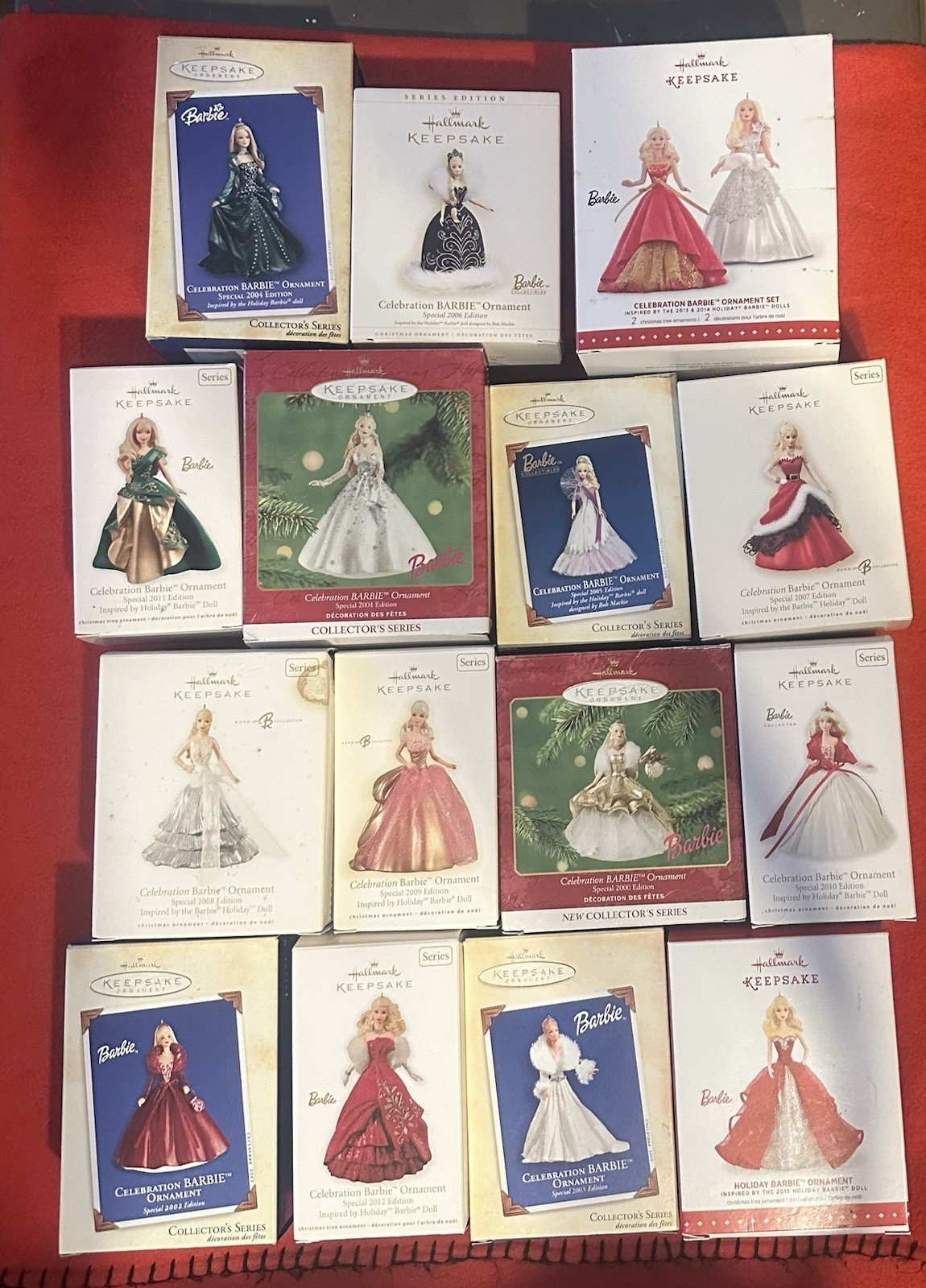 Hallmark Keepsake Holiday Barbie Collector's Series Lot Of 15 Hallmark Keepsake Holiday Barbie Collector's Series Lot Of 15