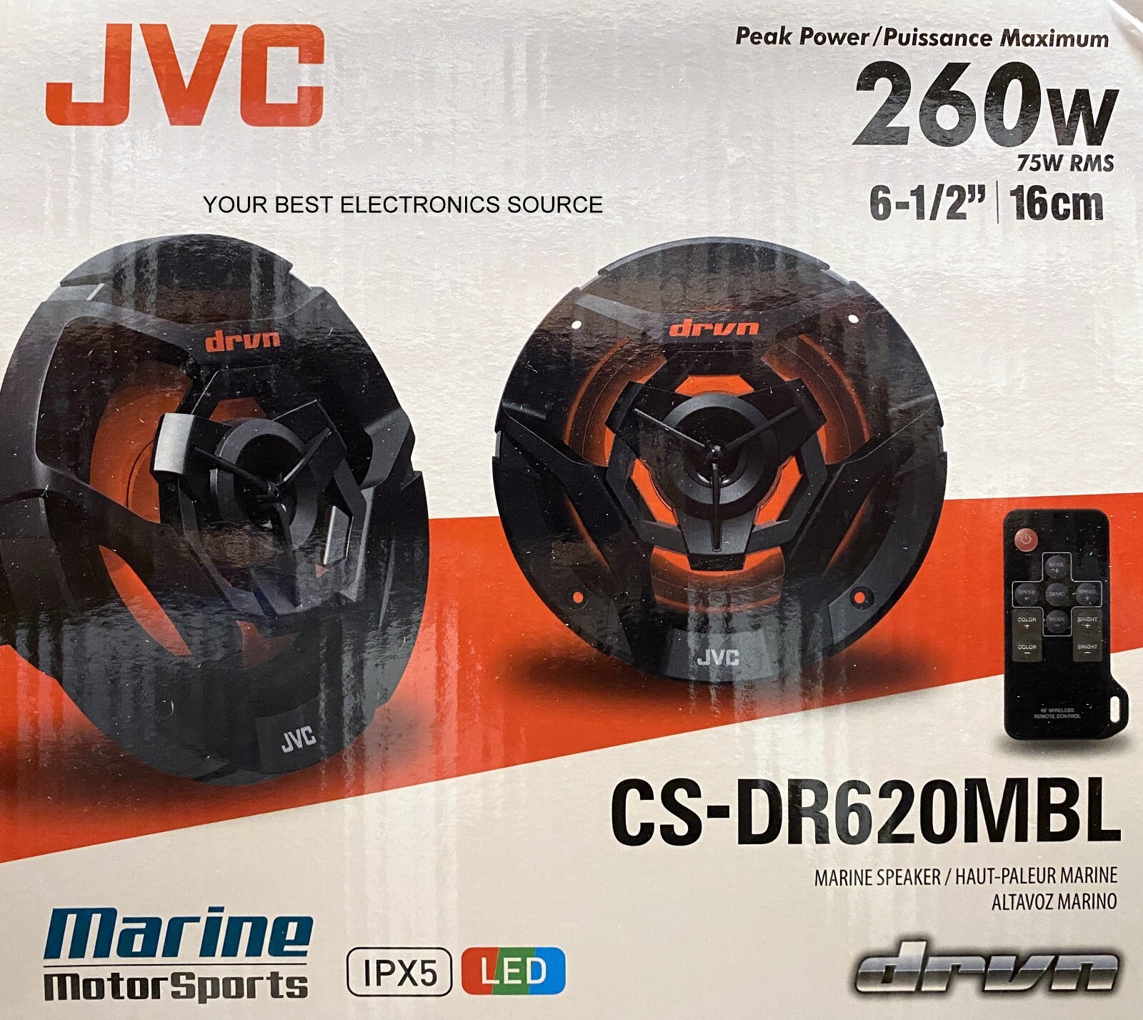 NEW JVC CS-DR620MBL 6.5\