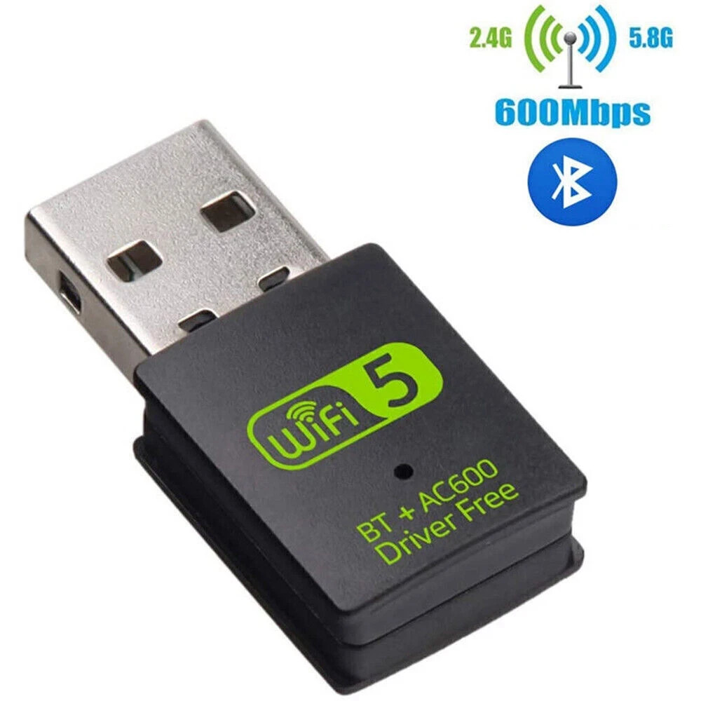 USB WiFi Bluetooth Adapter 600Mbps Dual Band 2.4/5Ghz Wireless Network Receiver USB WiFi Bluetooth Adapter 600Mbps Dual Band 2.4/5Ghz Wireless Network Receiver