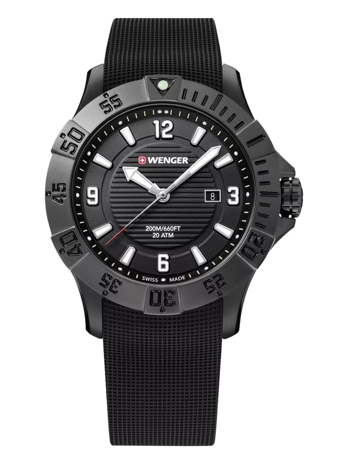 Wenger Swiss Army Men's 01.0641.134 Seaforce Black Dial Watch 43 mm MSRP $280