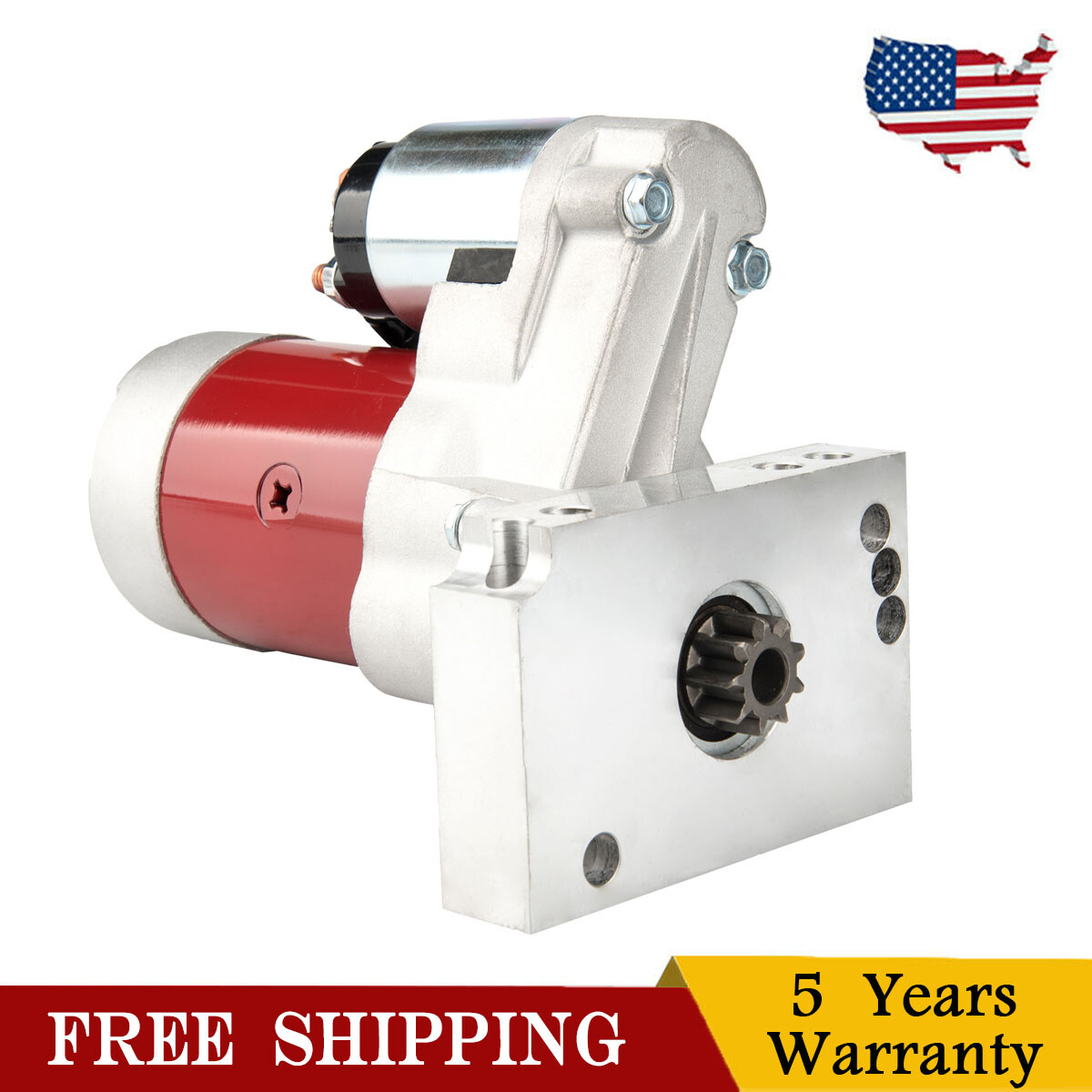 High Torque 4HP Mini Starter For Chevy 153 168 Tooth 350 400 Small Block Red