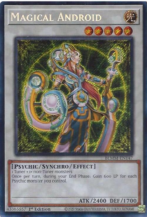 YUGIOH 1x Magical Android Secret Rare BLMM-EN147 NM