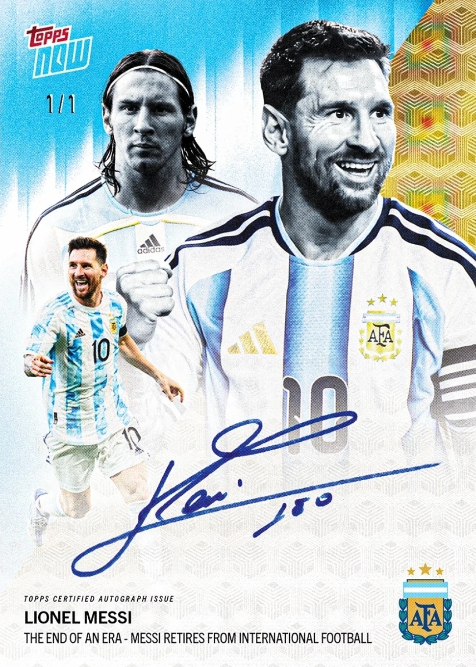 Lionel Messi 2026 Argentina Topps Now Chance @ 1/1 Auto PRESALE Lionel Messi 2026 Argentina Topps Now Chance @ 1/1 Auto PRESALE