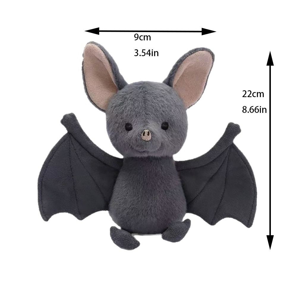 Jellycat Broox Bat Halloween Plush Toy Gray Brand New 
