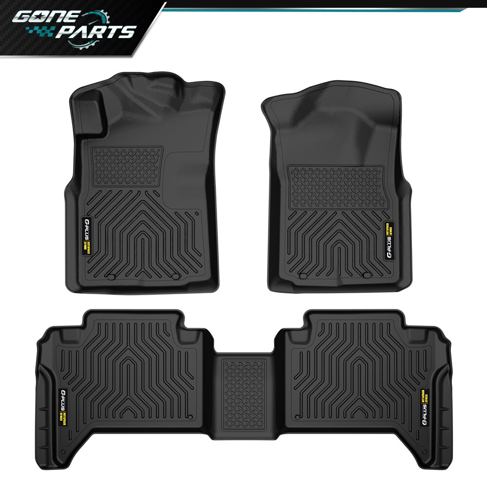 TPE Floor Mats Fit For Toyota Tacoma 05-15 Double Cab All Weather Rubber Liners
