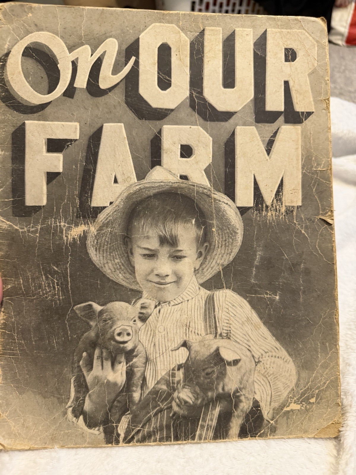 Antique 1932 On Our Farm Children’s Photo Book Saalfield Beaty Allen Ohio