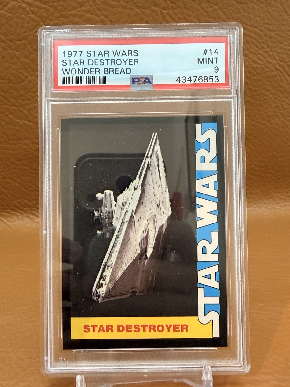 1977 Star Wars Wonder Bread - Star Destroyer #14 -  PSA 9 MINT - Dark Borders