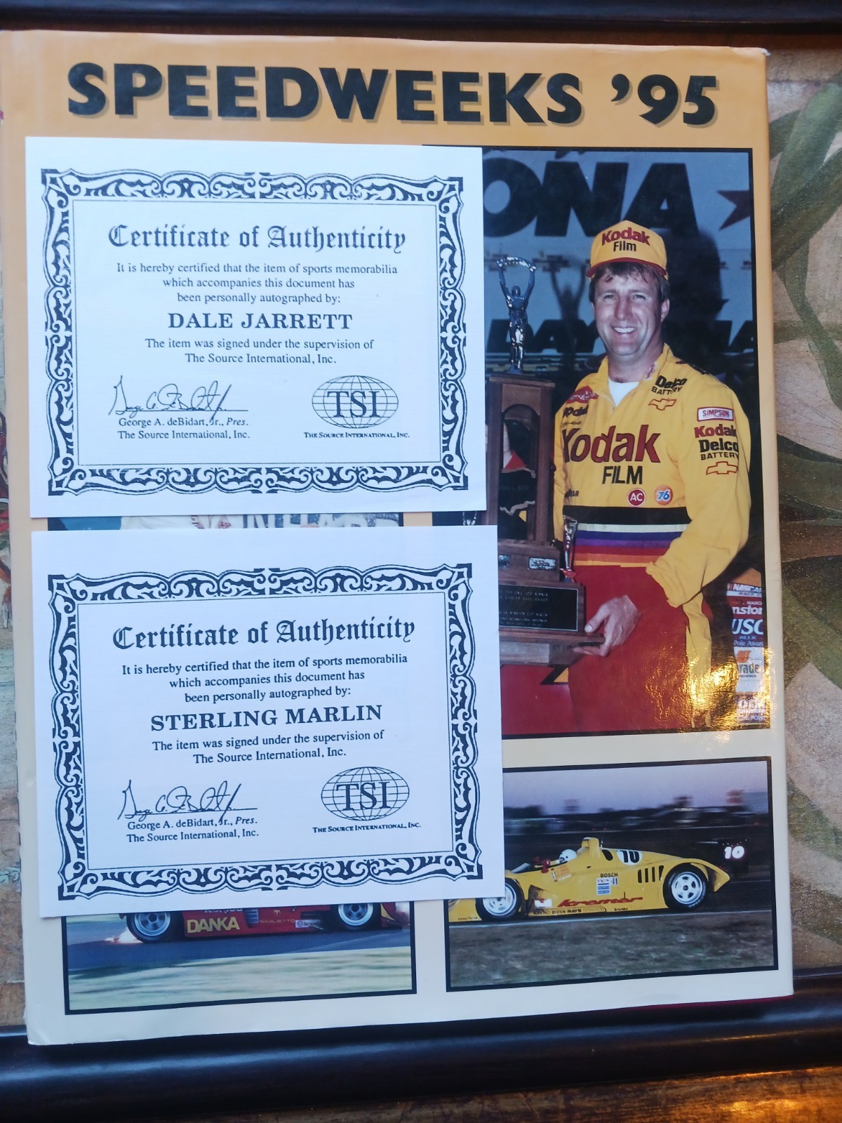 Signed 1995 Daytona Speedweeks Event Book AUTOGRAPHED COA Signed 1995 Daytona Speedweeks Event Book AUTOGRAPHED COA
