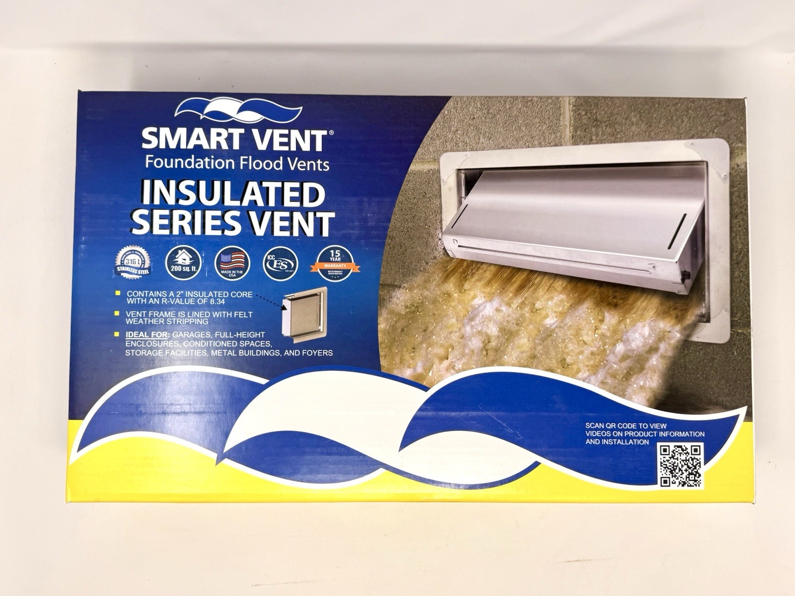 Smart Vent Insulated Foundation Flood Vent - Wood Wall Mode # 1540-570 *NEW*