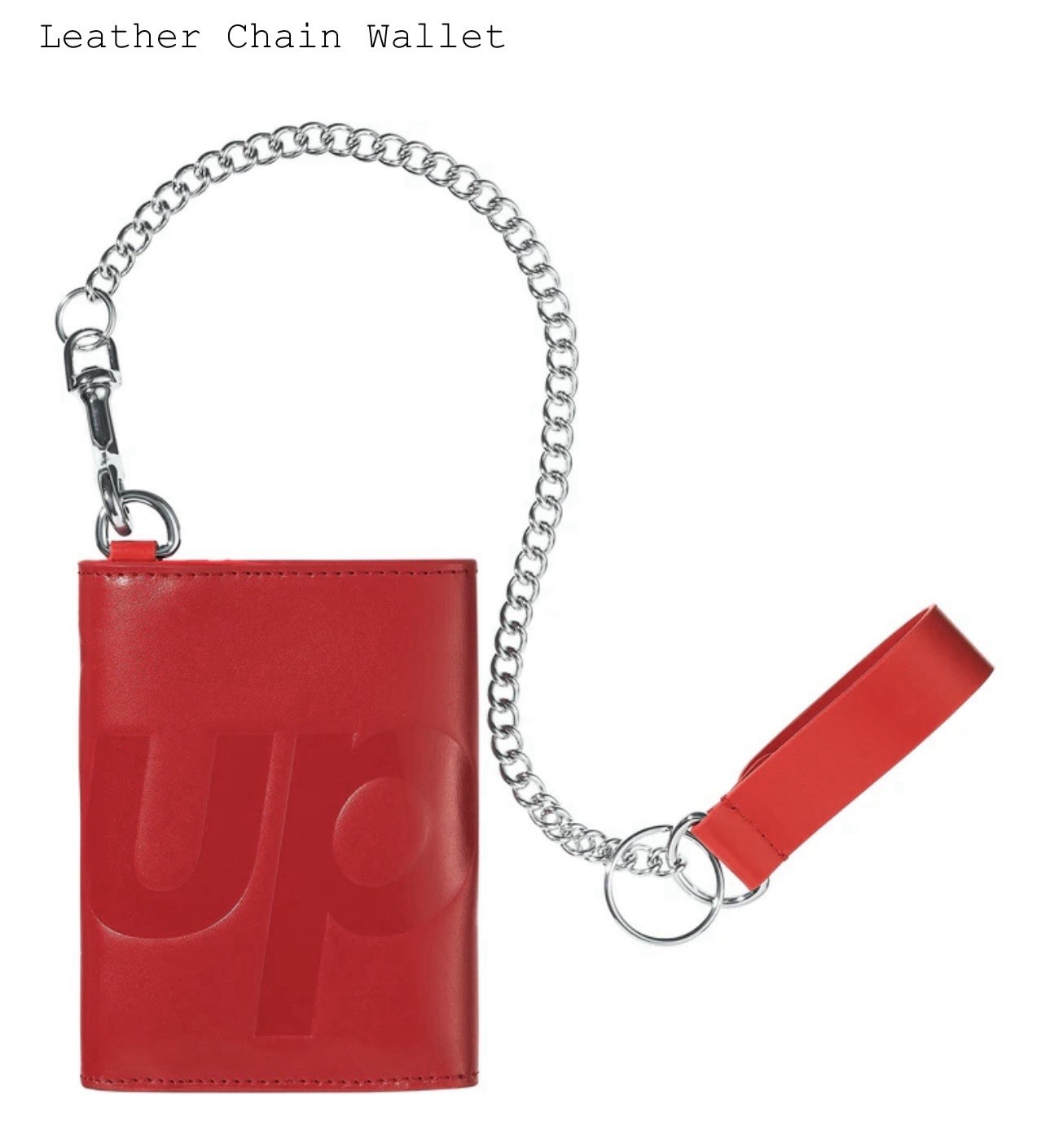 Supreme Leather Chain Wallet (SS26) Red