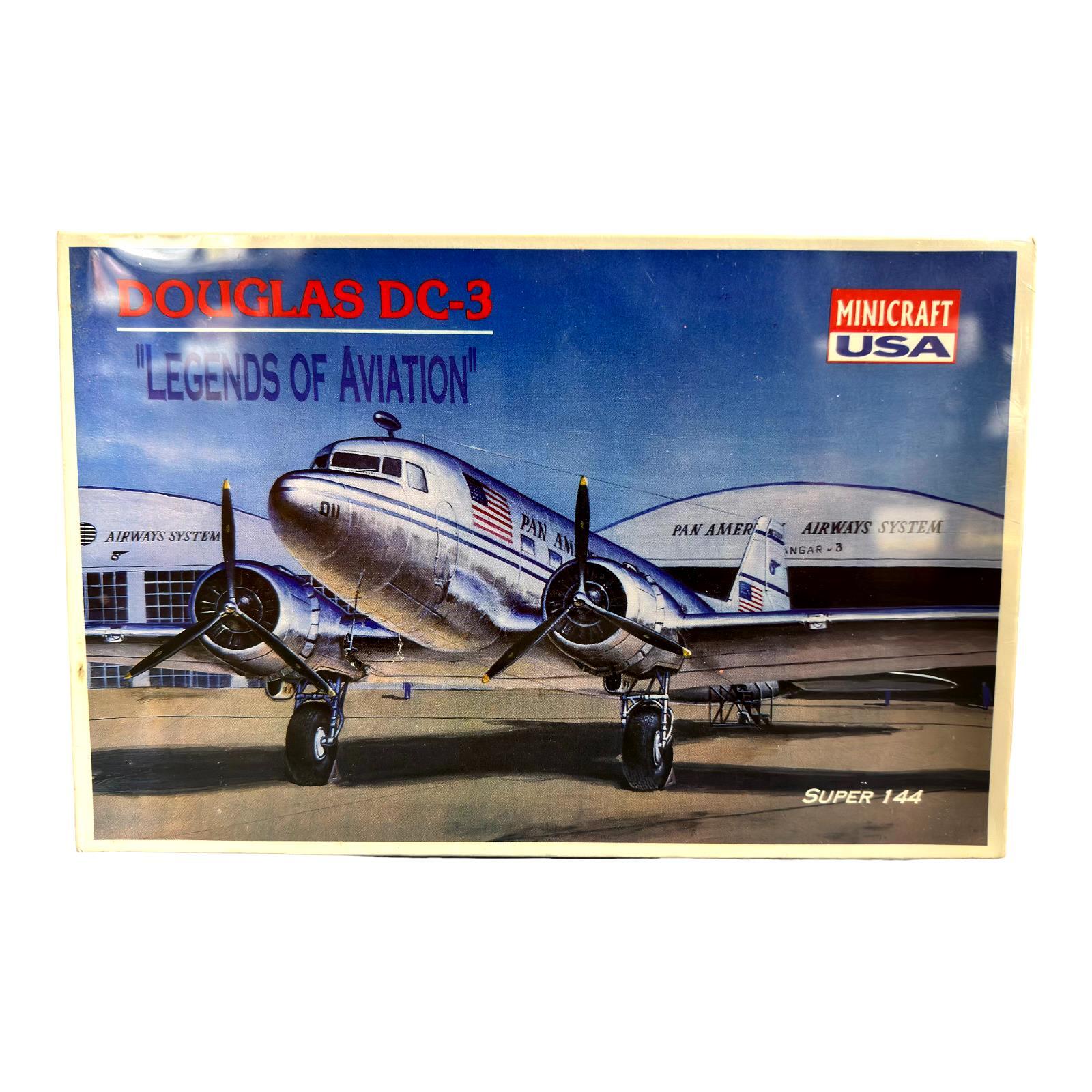 Douglas DC-3 Legends of Aviation 1:144 Minicraft USA 4434 Model Kit Sealed