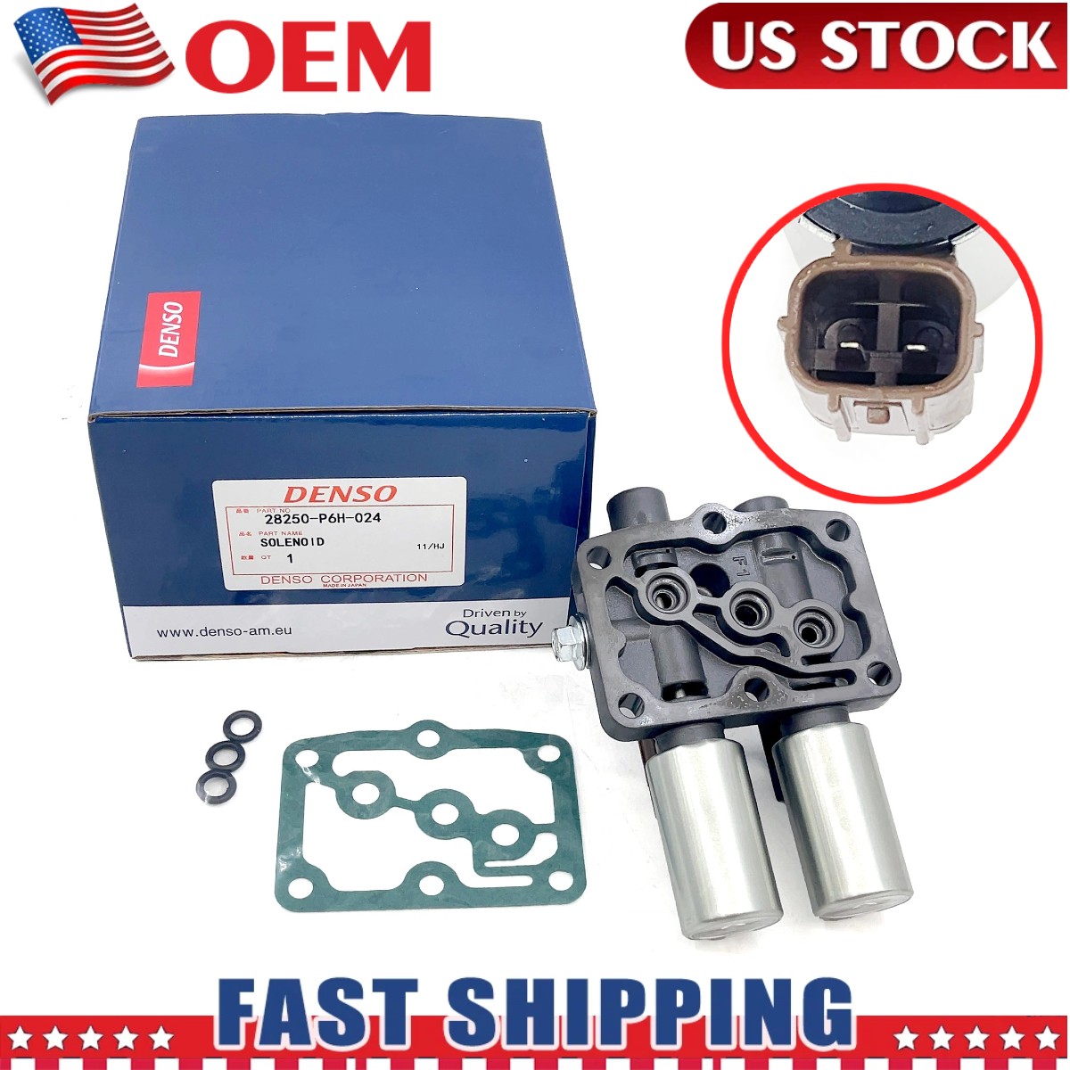 DENSO 28250-P6H-024 Transmission Shift Solenoid Replacement for Honda & Acura