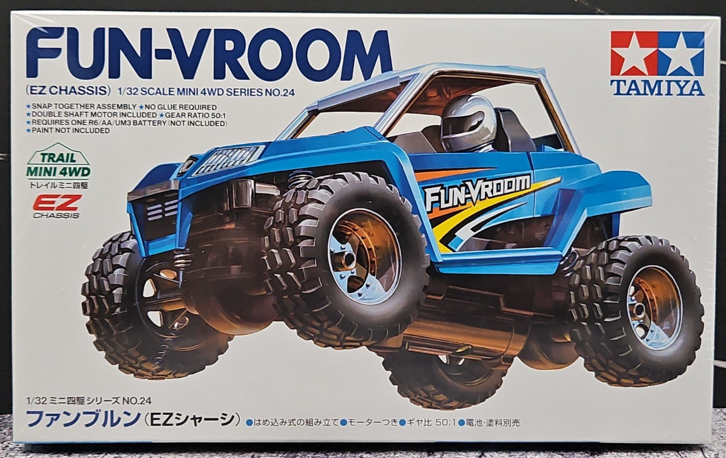 NEW Tamiya Mini 4WD Fun-Vroom EZ Chassis Kit # 19024 NEW Tamiya Mini 4WD Fun-Vroom EZ Chassis Kit # 19024
