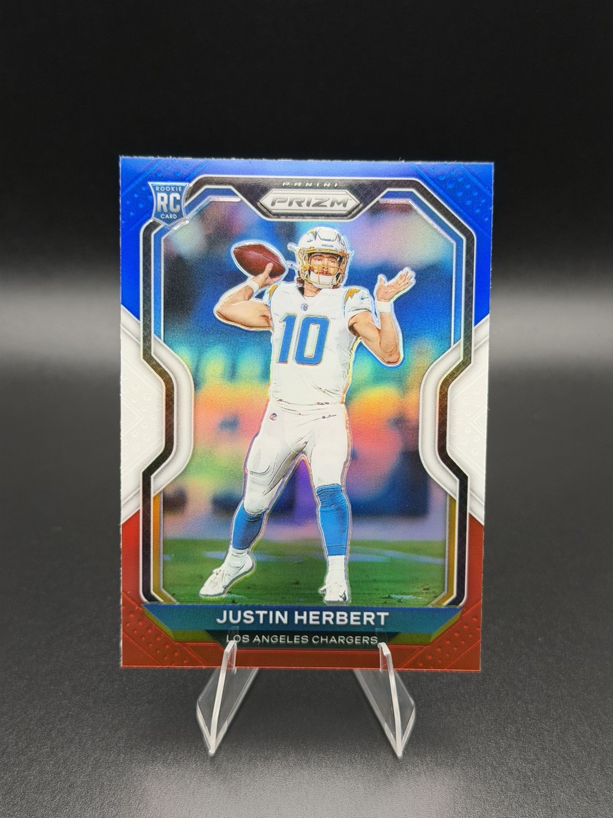 2020 Panini Prizm Justin Herbert #325 Red White & Blue Prizm (RC)