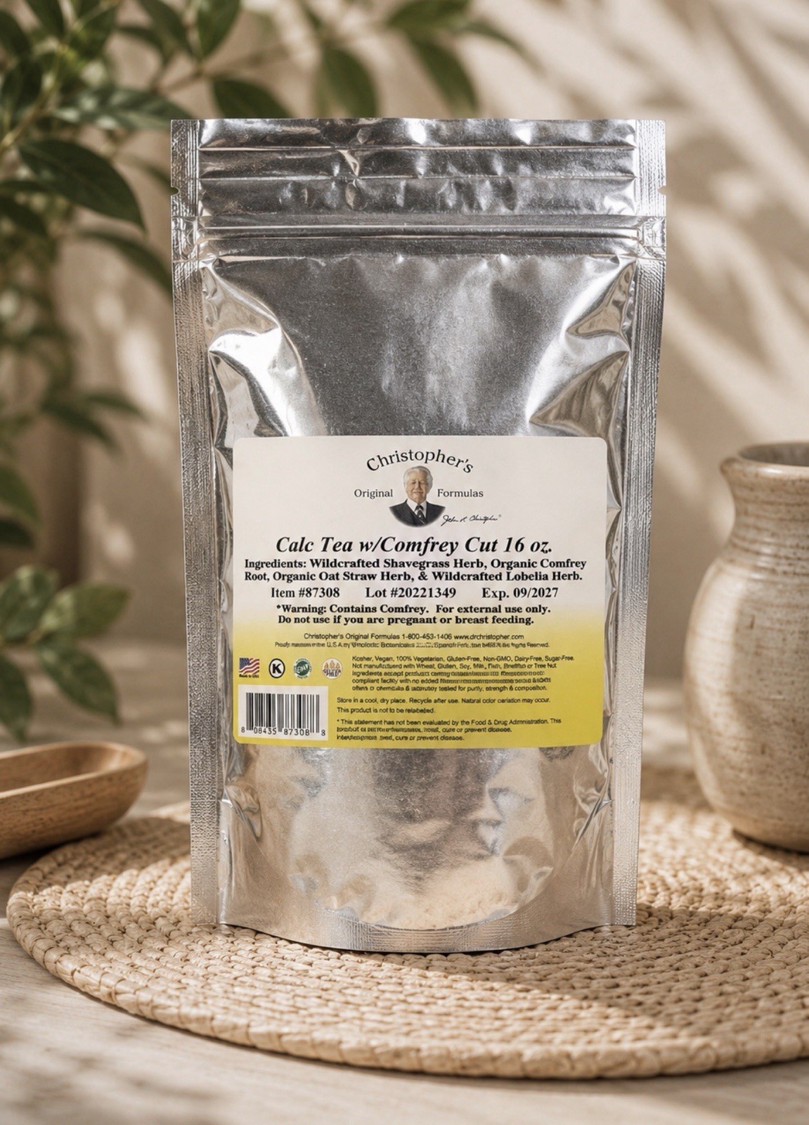 Dr. Christopher’s Calc Tea w/ Comfrey – Herbal Tea Supplement 16 oz