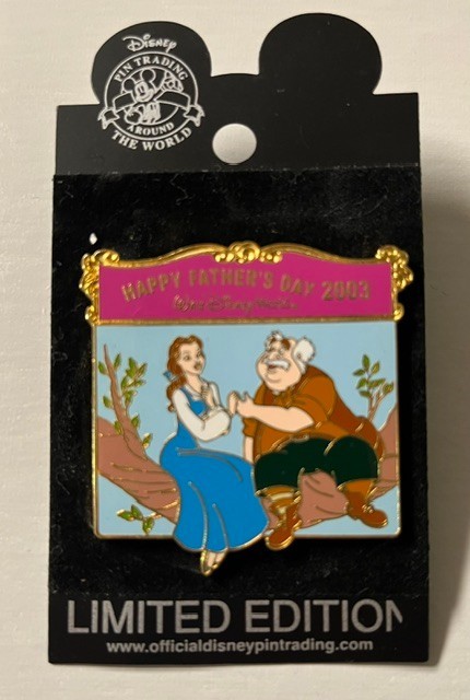 Disney WDW 2003 Father's Day Belle Maurice Tree Pin LE 3500 Beauty Beast