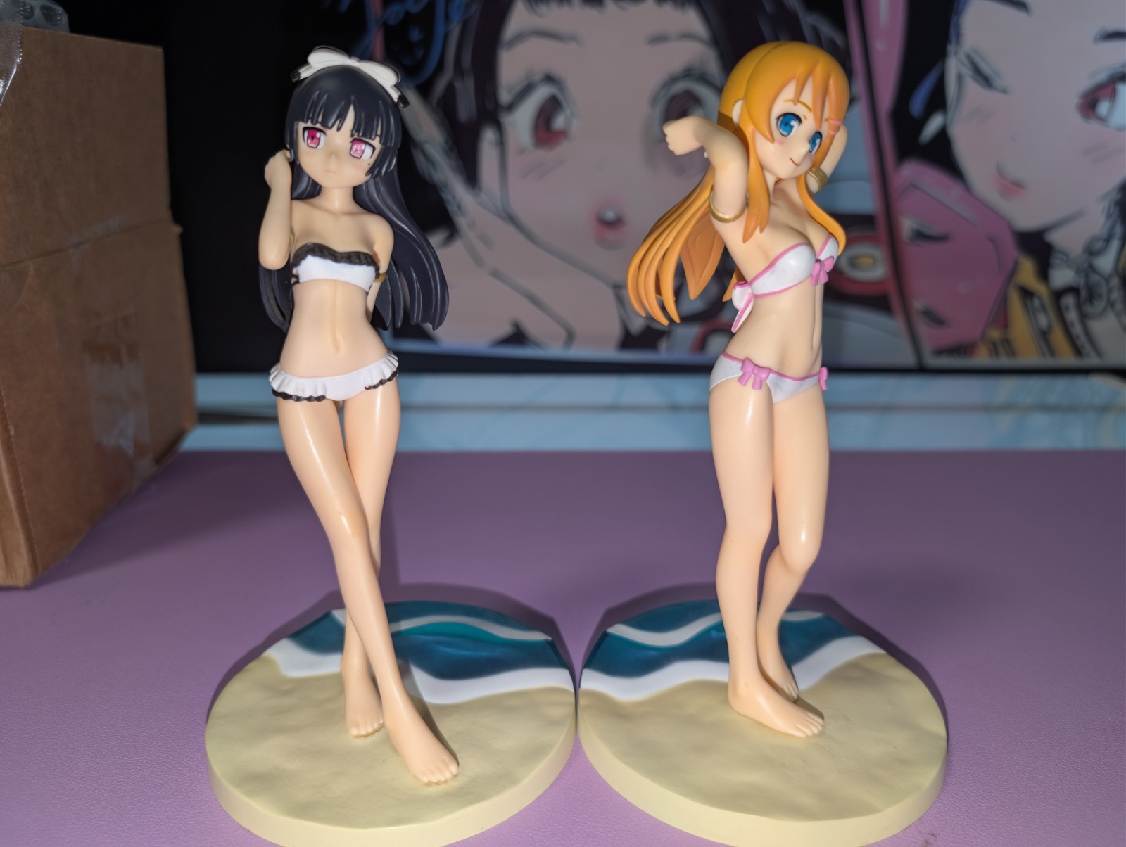 Oreimo Kirino Kousaka Kuroneko Bikini Swimsuit Figure Set SEGA Beach Base