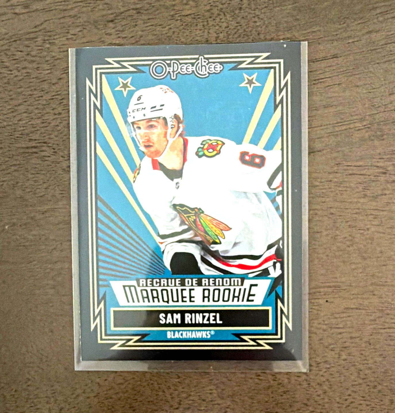 O-Pee-Chee 2025-26 Sam Rinzel Chicago Blackhawks Retro Black Border /100 #545