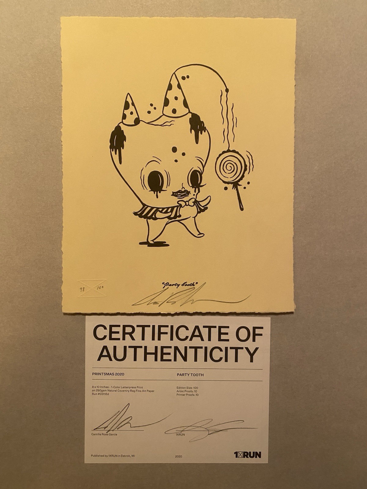 Camille Rose Garcia Party Tooth Art Print Signed Numbered X/100 COA