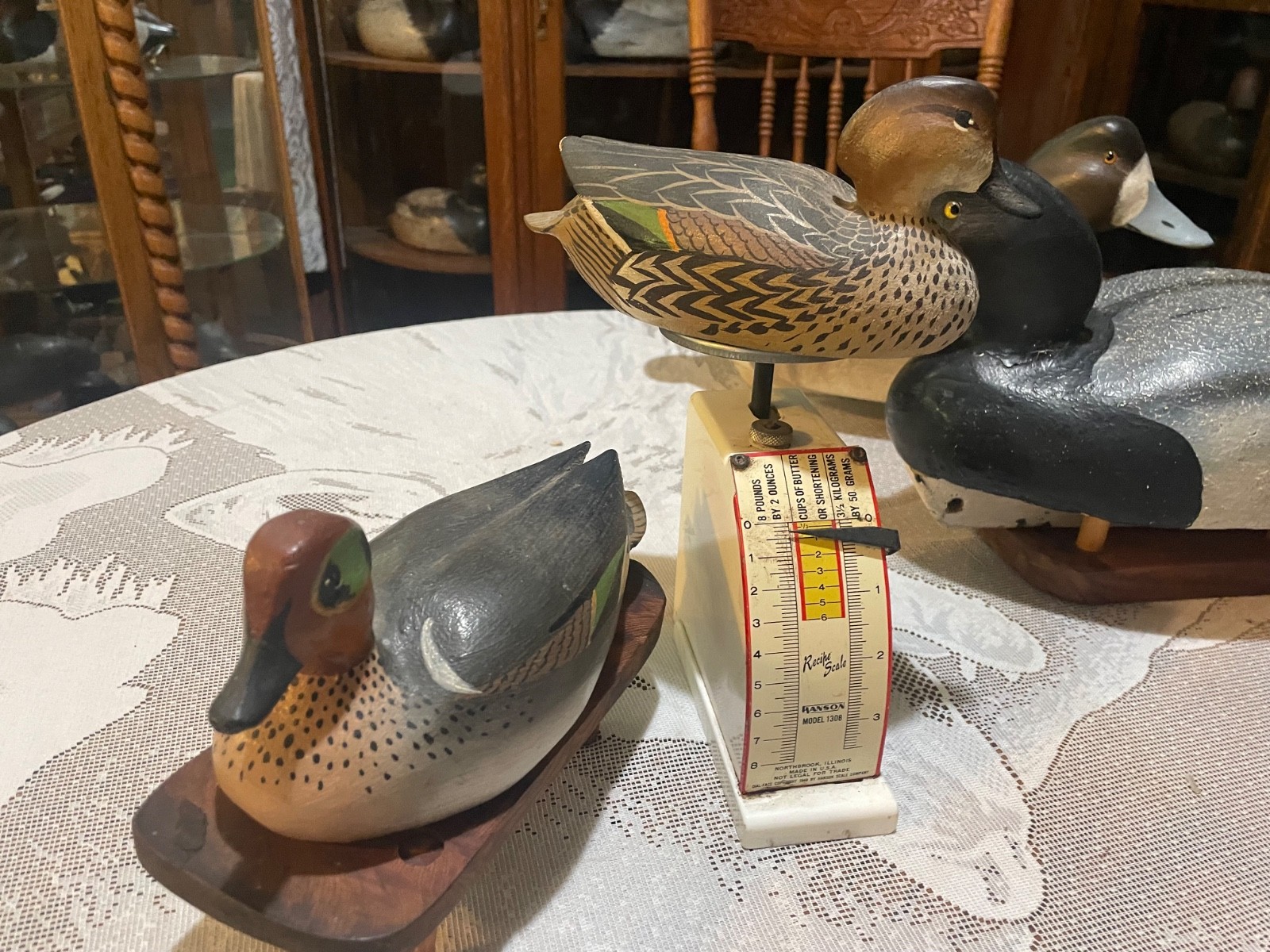 Ward Brothers Matched Pair Miniature Green-winged Teal Signed Dated
