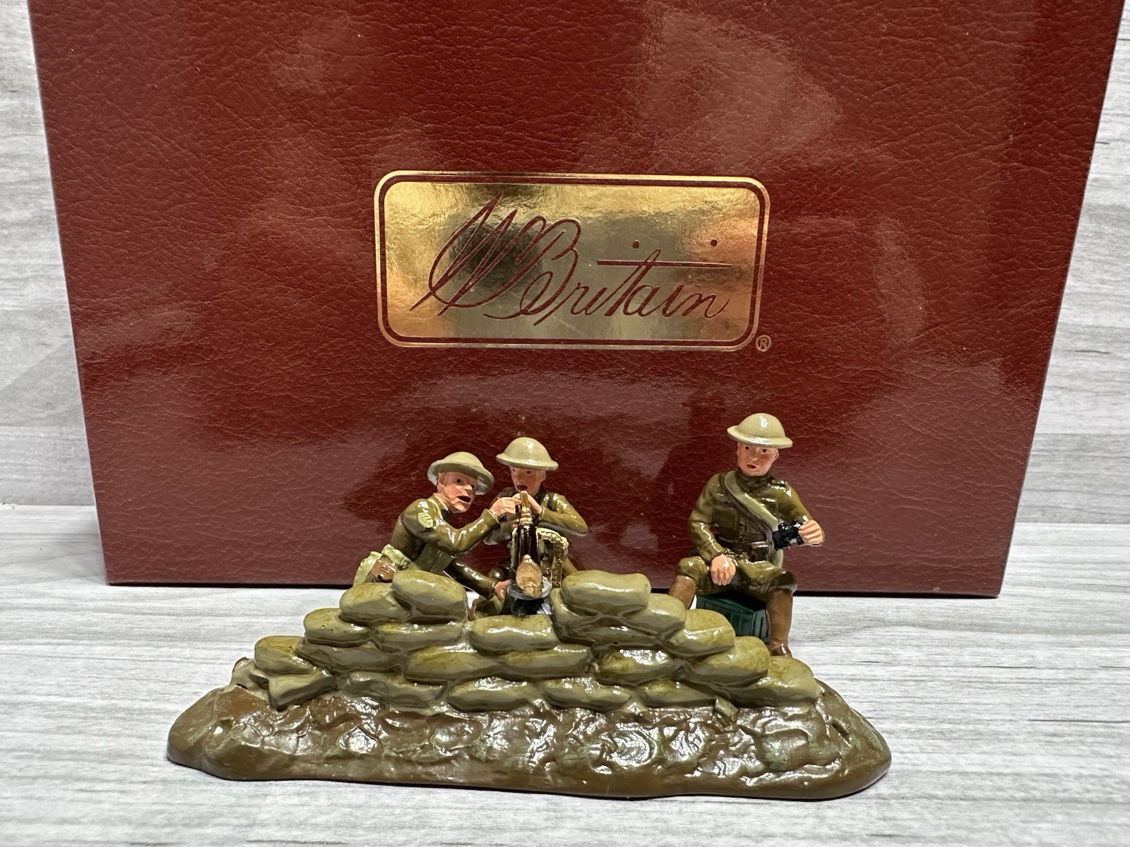 W Britain 41148 Browning Machine Gun & US Detachment WWI Set Boxed Premier