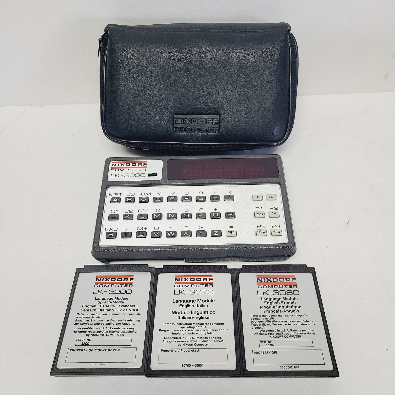 Nixdorf LK-3000 Modular Computer w/ 3 Cartridges, Case – Vintage 3200 3070 3060 Nixdorf LK-3000 Modular Computer w/ 3 Cartridges, Case – Vintage 3200 3070 3060