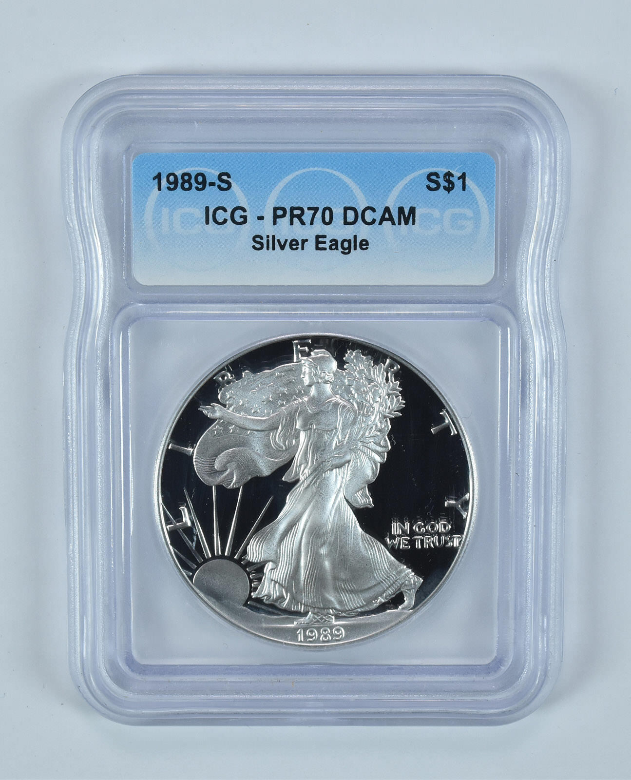 1989-S American Silver Eagle PR70 DCAM ICG 1989-S American Silver Eagle PR70 DCAM ICG