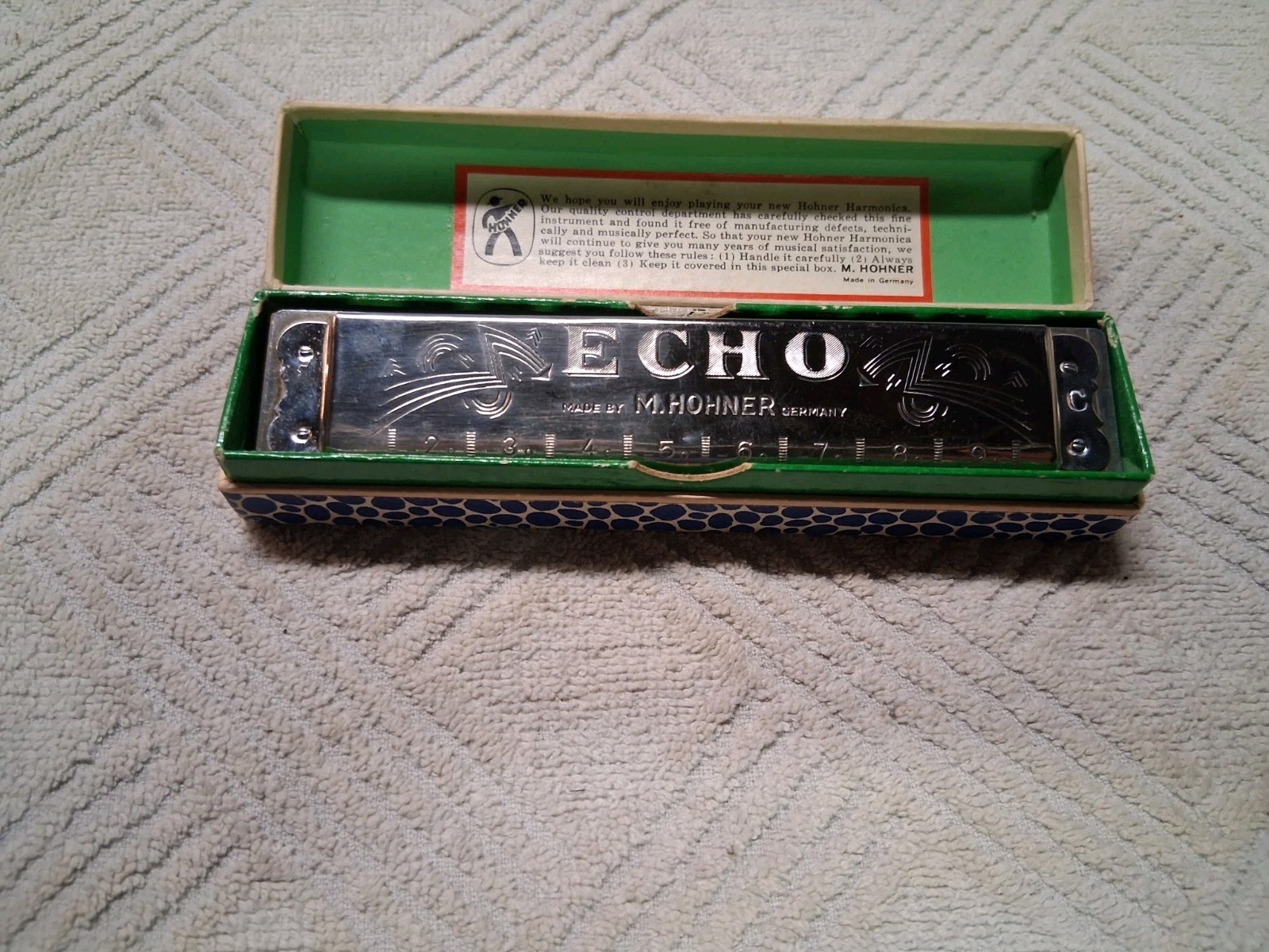 M. HOHNER ECHO HARP MADE IN GERMANY KEY OF C M. HOHNER ECHO HARP MADE IN GERMANY KEY OF C