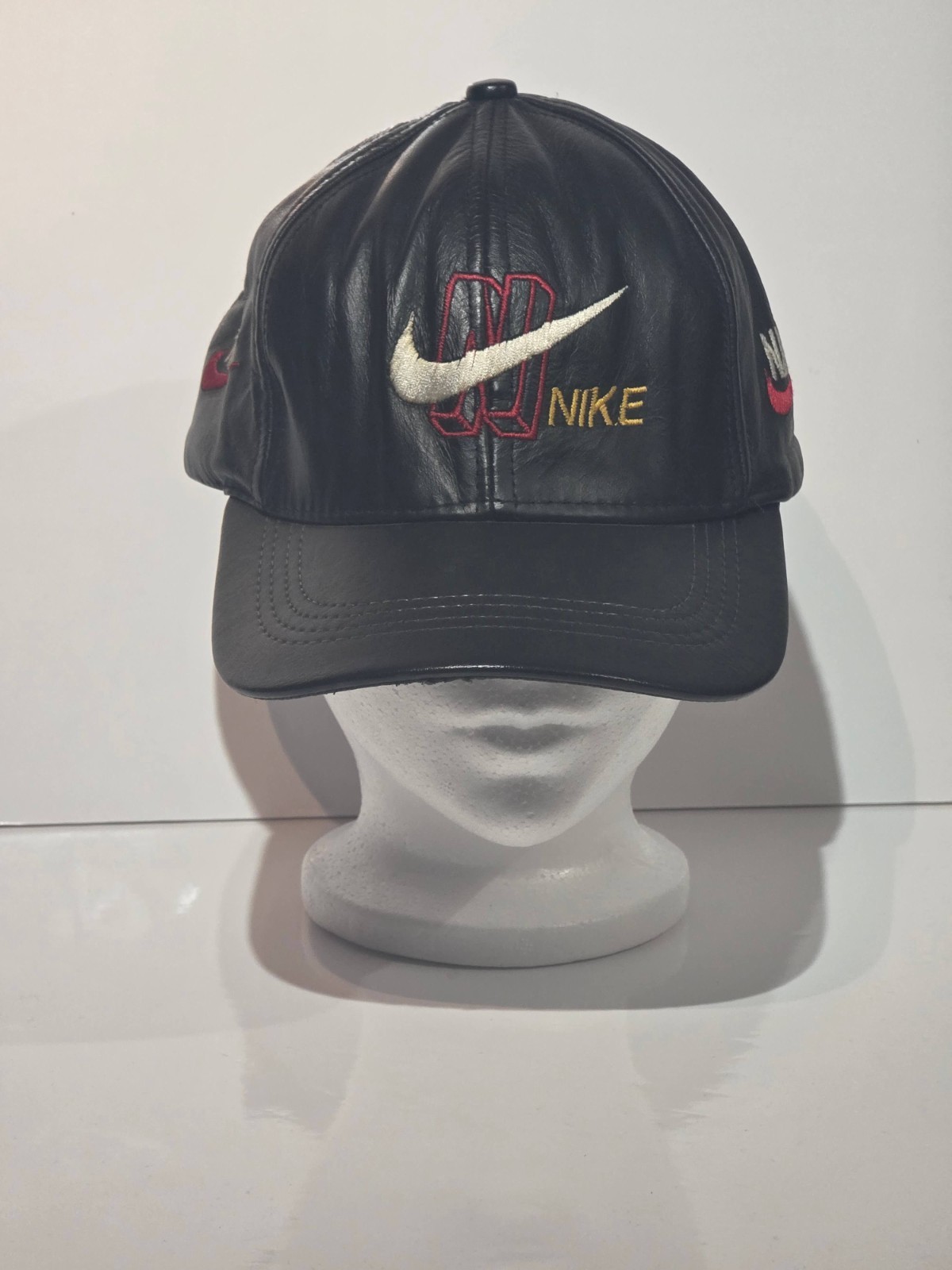 Listing Title / Listing Title Vintage 90s Nike Black Leather Swoosh Cap Hat Listing Title / Listing Title Vintage 90s Nike Black Leather Swoosh Cap Hat