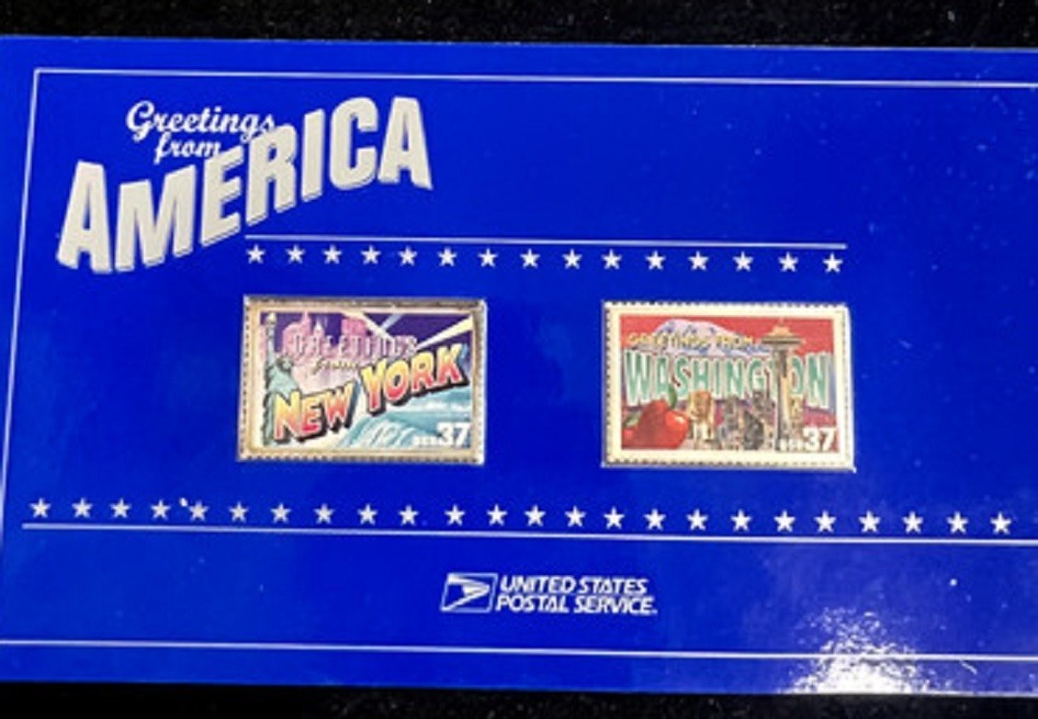 1.5Ozt. SILVER USPS Greetings From America .999 Silver Ingots UT. & OK. NR 1.5Ozt. SILVER USPS Greetings From America .999 Silver Ingots UT. & OK. NR