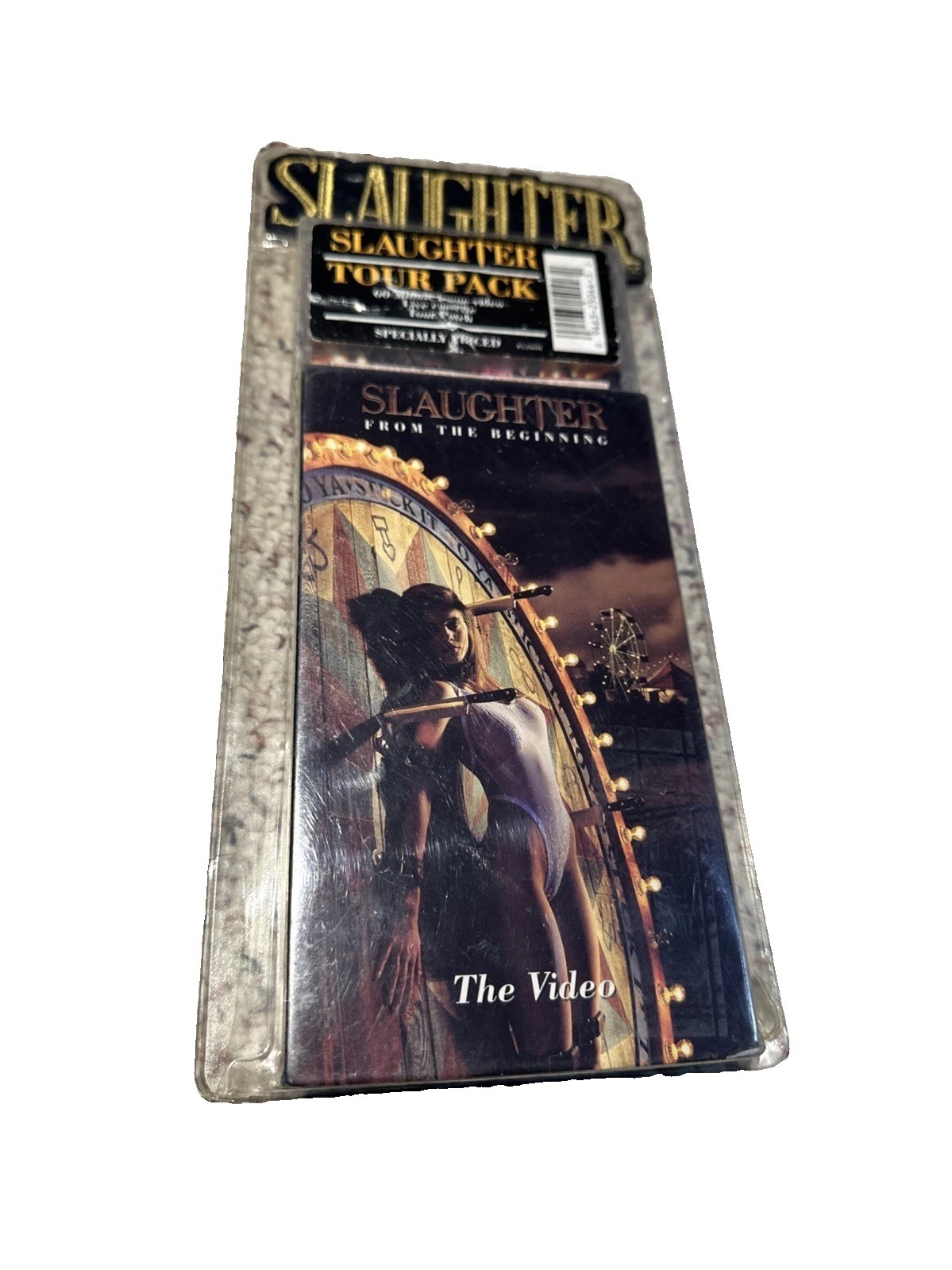 Slaughter Band Tour Pack 1991 VHS, Cassette, Patch Unopened Rare Stick It To Ya