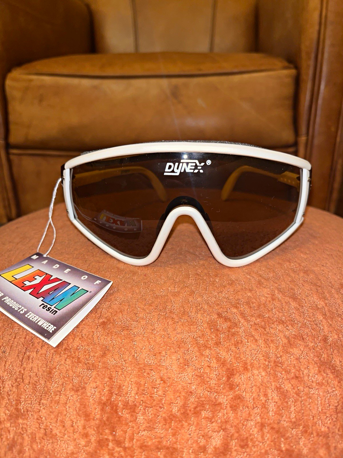 NOS Vintage Dynex White Shield Sunglasses With Tag Lexan Resin Goggles Rare 1980 NOS Vintage Dynex White Shield Sunglasses With Tag Lexan Resin Goggles Rare 1980
