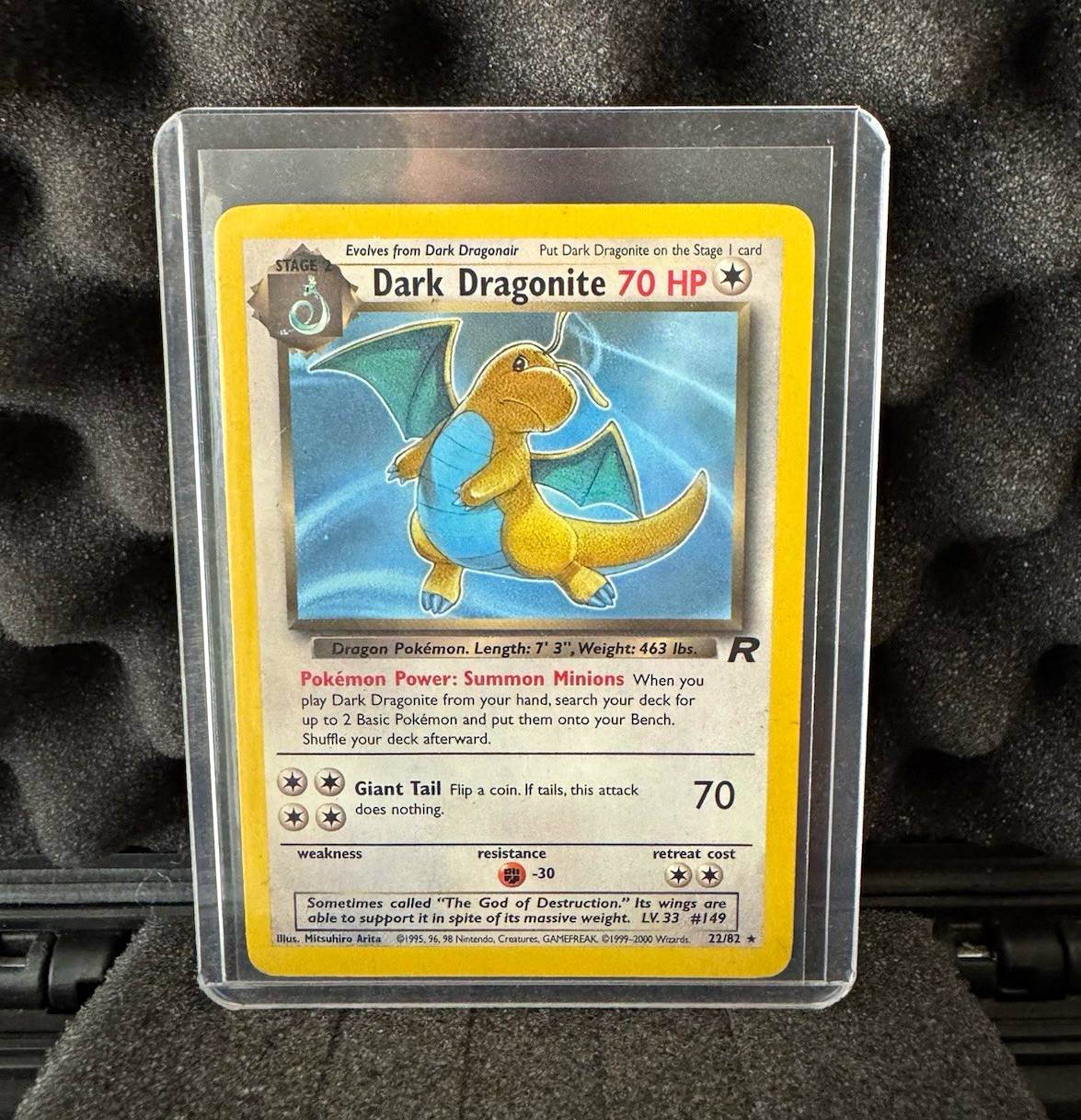 Pokemon TCG Dark Dragonite 22/82 Team Rocket 2000 Rare Regular English 70HP Pokemon TCG Dark Dragonite 22/82 Team Rocket 2000 Rare Regular English 70HP