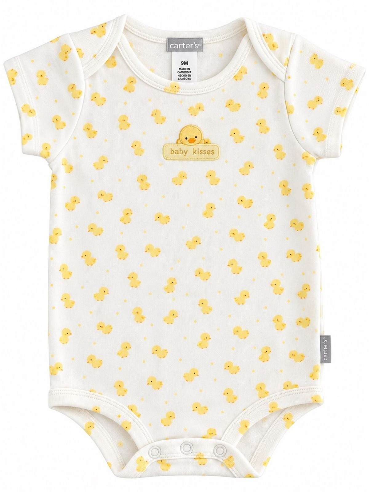 Vintage Carter’s Baby Kisses Yellow Duck Print Bodysuit 9M Vintage Carter’s Baby Kisses Yellow Duck Print Bodysuit 9M