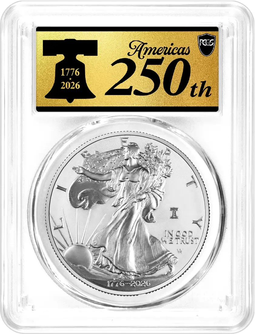 1776-2026 W $1 Enhanced Unc Silver Eagle 250th Liberty Bell Privy PCGS SP70 FDOI