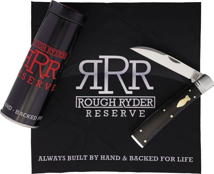 Rough Ryder Reserve Whiskey Folding Knife D2 Tool Steel Blade Micarta Handle