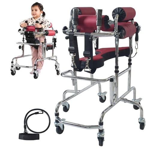Rehabilitation Walker for Children – Adjustable 6-Wheel Anti-Tilt Walking Aid