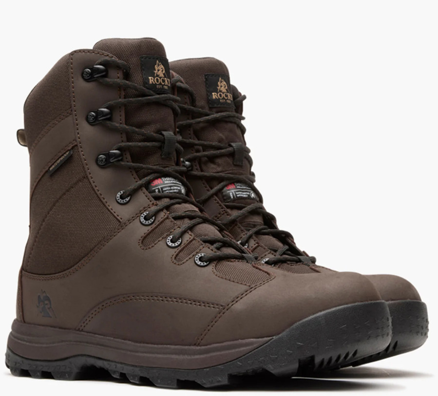 NIB MEN'S ROCKY WILDCAT RKS0708 WATERPROOF 400G THINSULATE BROWN BOOT $125
