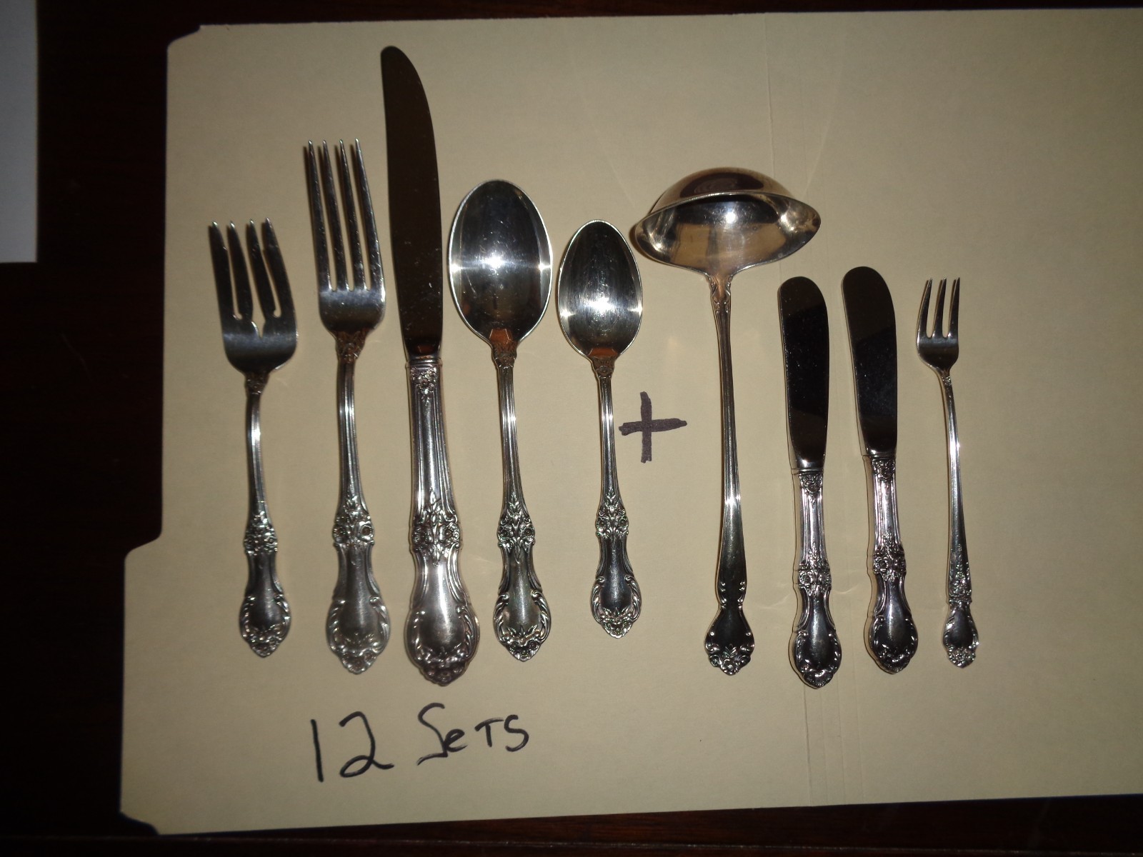 Wild Rose by International Sterling(.925) Twelve 5-PC Settings +4 misc(64 pcs)