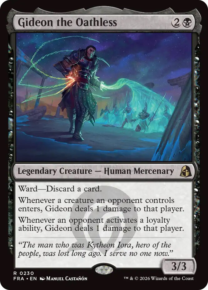 x1 Gideon the Oathless R MTG Reality Fracture M/NM, English