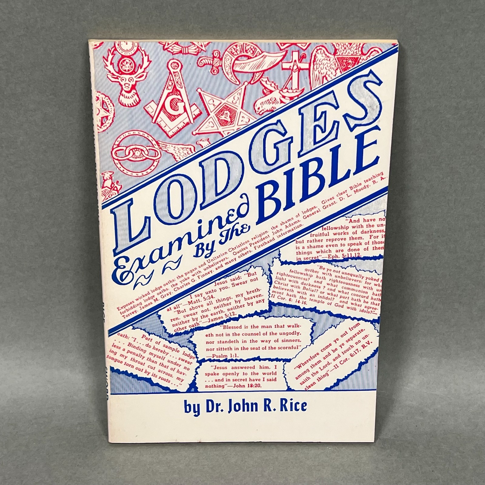 Vtg 70s 80s Lodges Examined by the Bible Dr John Rice Anti Masonic Secret Orders