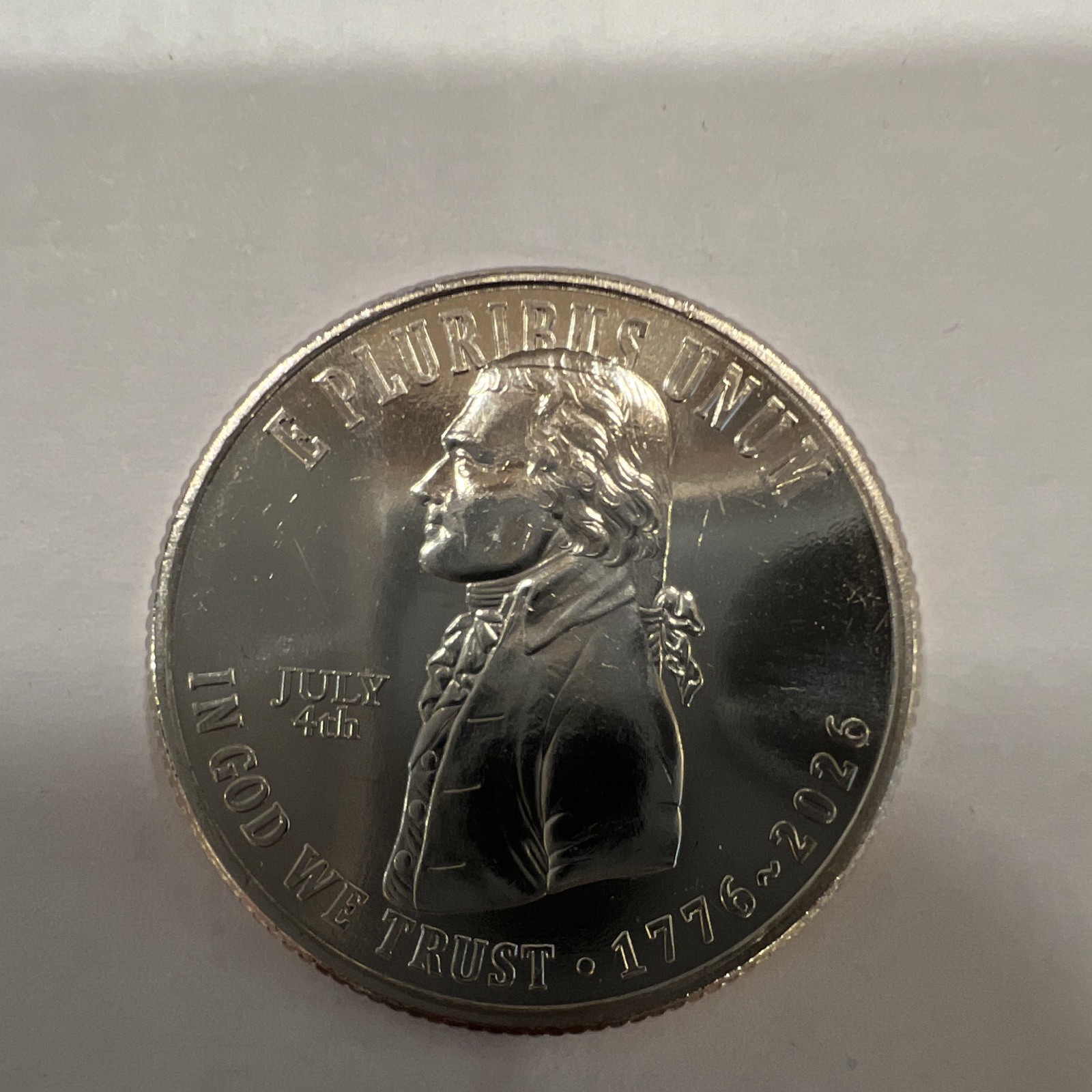 2026 Washington Quarter 25C Declaration of Independence 250th with privy mark.