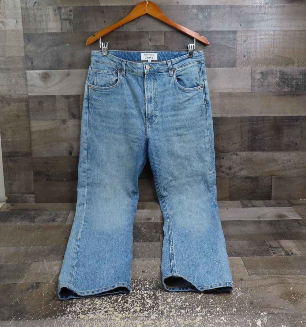 Reformation Jeans Womens 30 Liza Ultra High Rise Straight Malta Denim Stretch