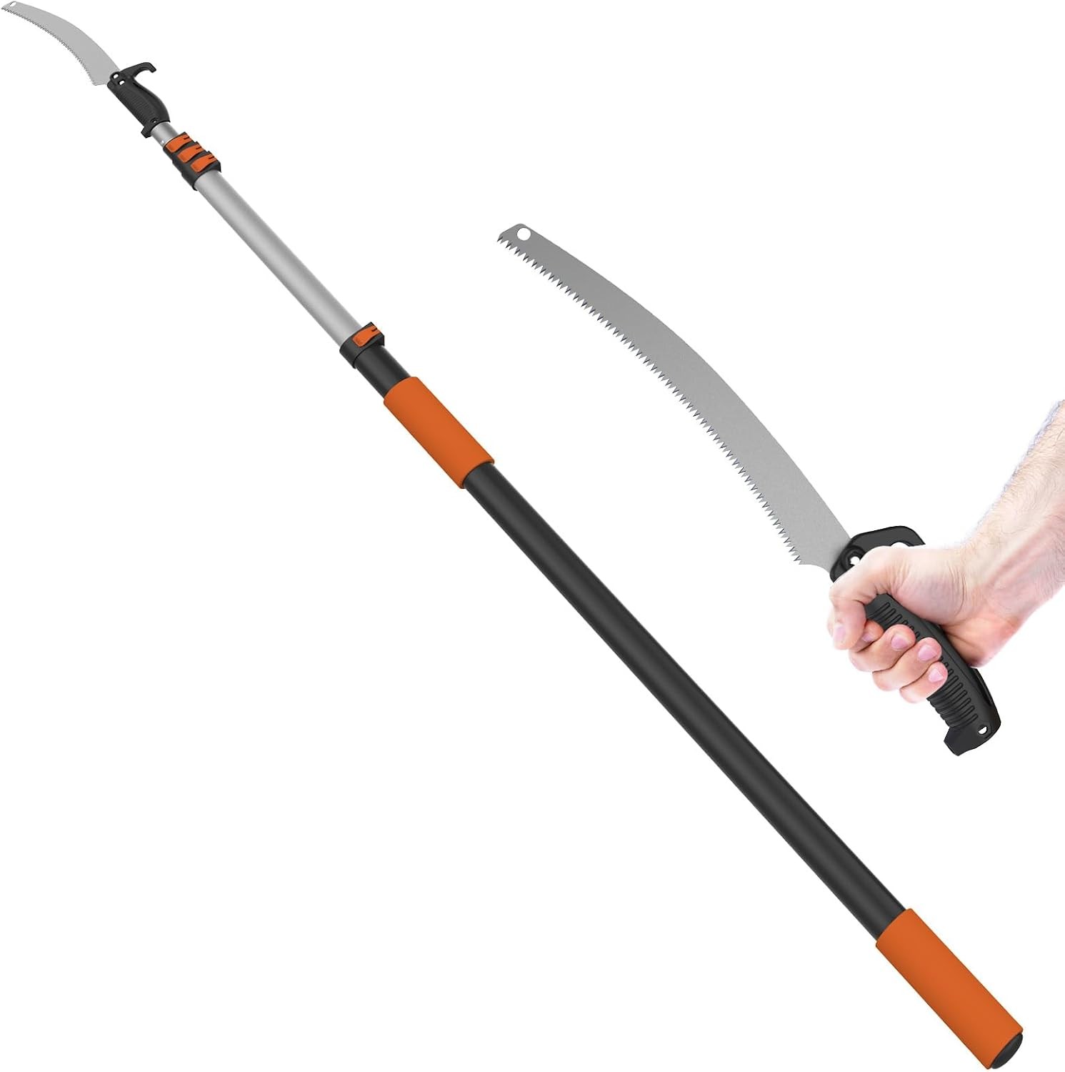 LAANPOLE 26FT Pole Saw, Telescoping Tree Trimmer with 5-20FT Extension Pole,