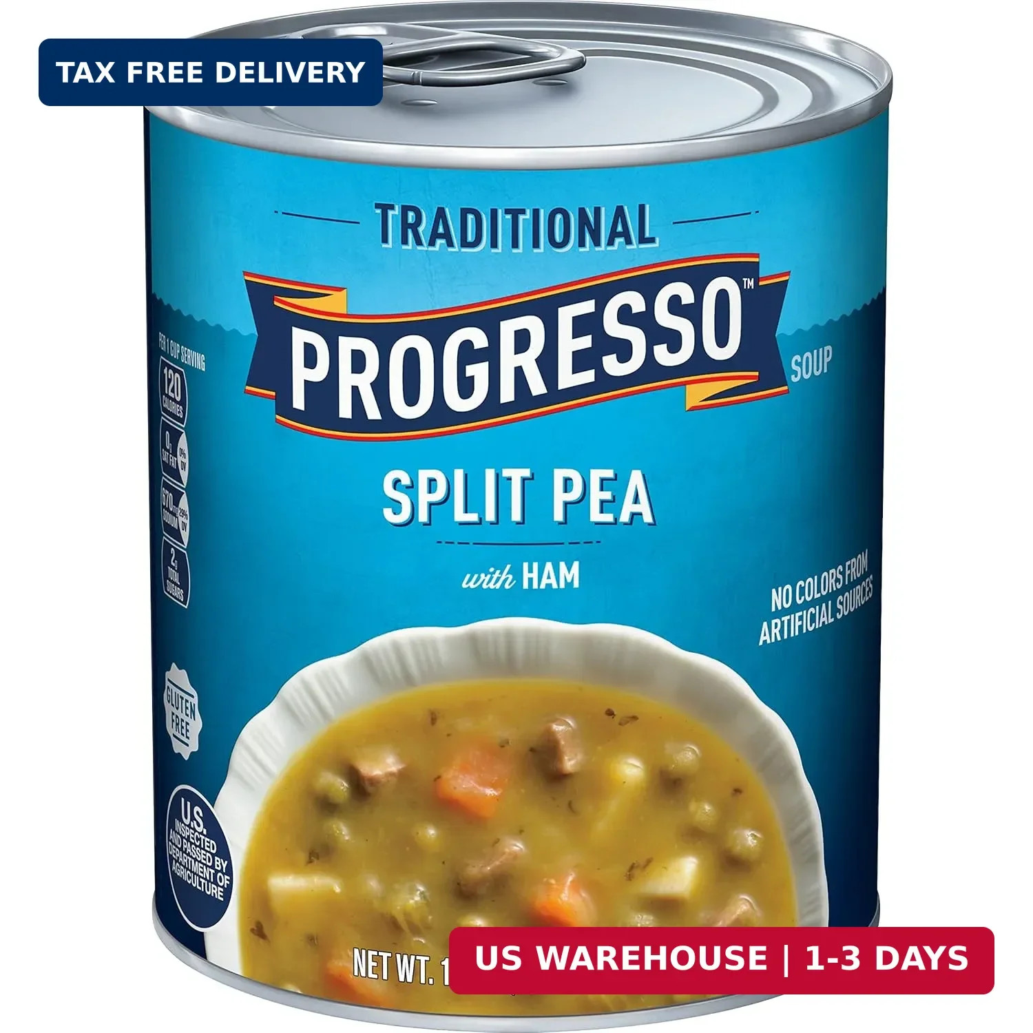 Progresso Traditional Split Pea with Ham Canned Soup, Gluten Free, 19 oz | Real
