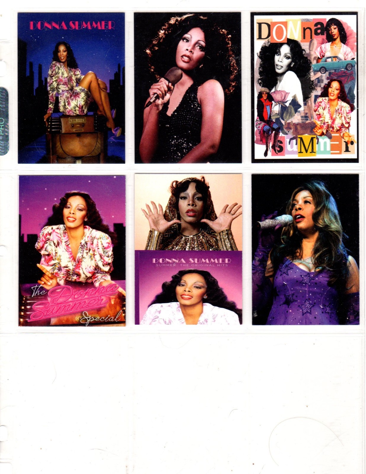 DONNA SUMMER CUSTOM TRADING CARD 6 CARDS SET DONNA SUMMER CUSTOM TRADING CARD 6 CARDS SET