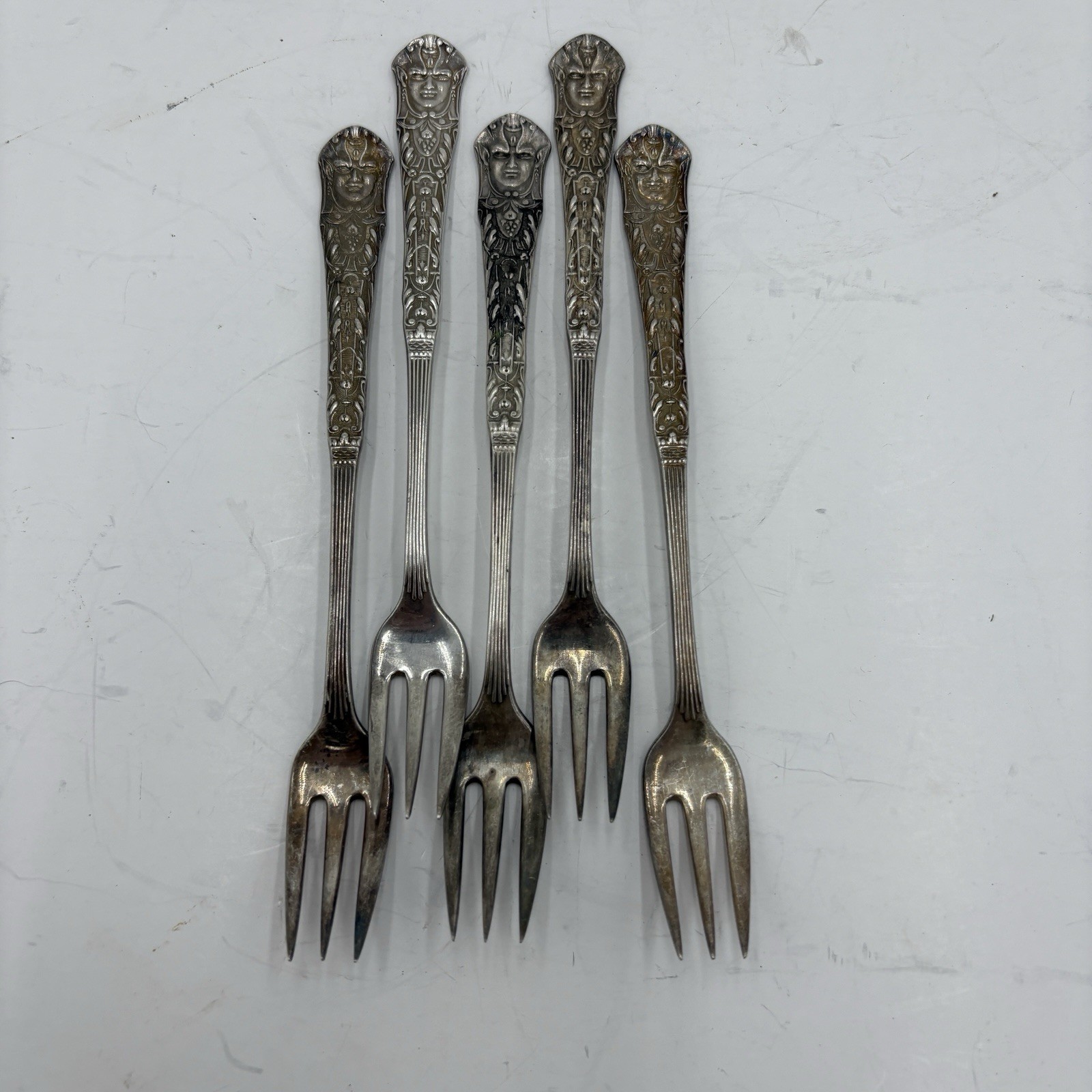 Vintage Reed Barton Silverware with Faces Vintage Reed Barton Silverware with Faces