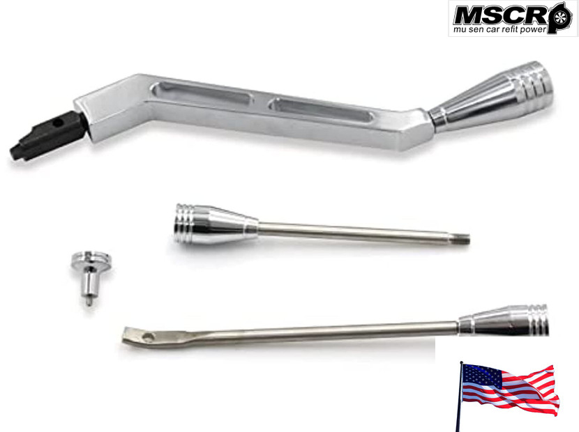 Polished Billet Aluminum GM Column Shifter Turn Signal Lever Hazard Tilt KIT