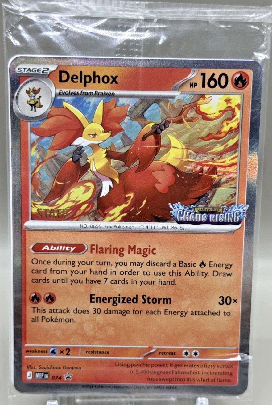 SEALED Chaos Rising ME04 Prerelease Staff Stamped Promos - Sealed set of 4🔥 SEALED Chaos Rising ME04 Prerelease Staff Stamped Promos - Sealed set of 4🔥