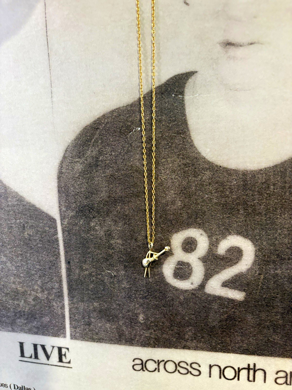 Malcolm Todd sweet boy necklace 925 gold plated, worn once from 2025 tour